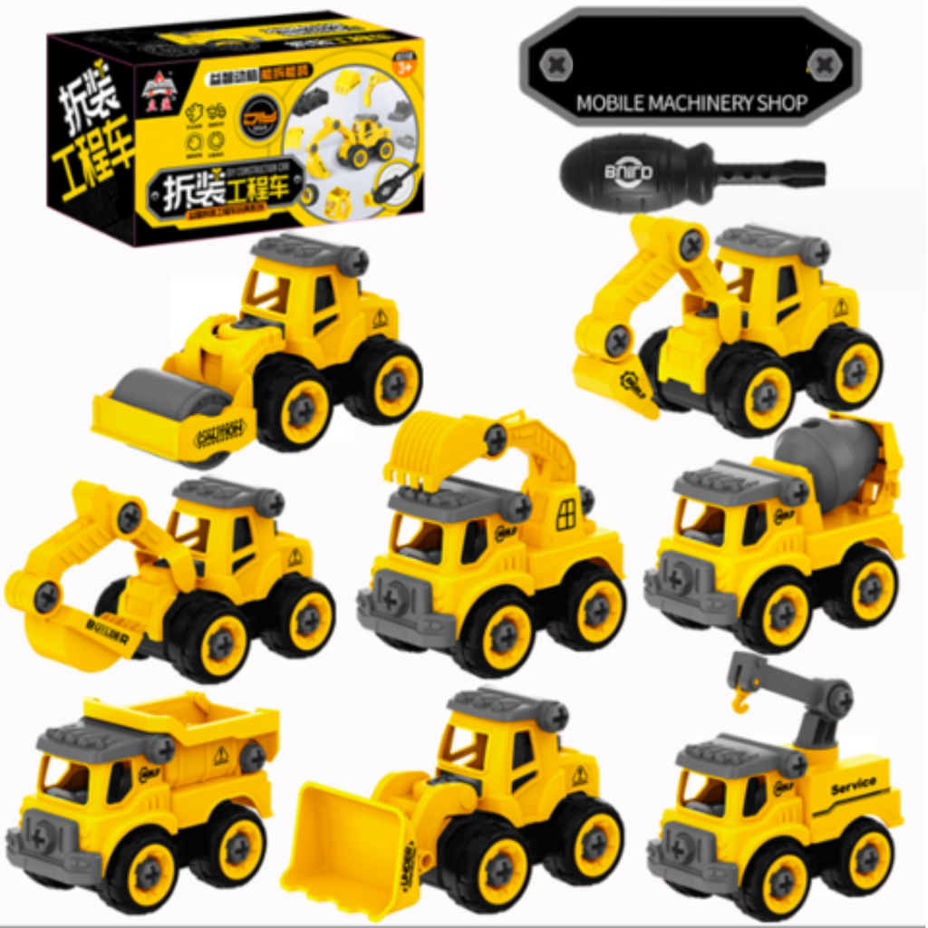 BuildMate | DIY Construction Trucks Playset For Engineering And Imaginative Play | Orntli