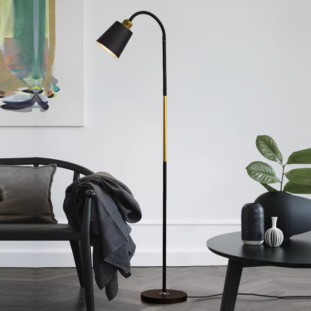 Modern Floor Lamp With Adjustable Head For Reading And Ambience