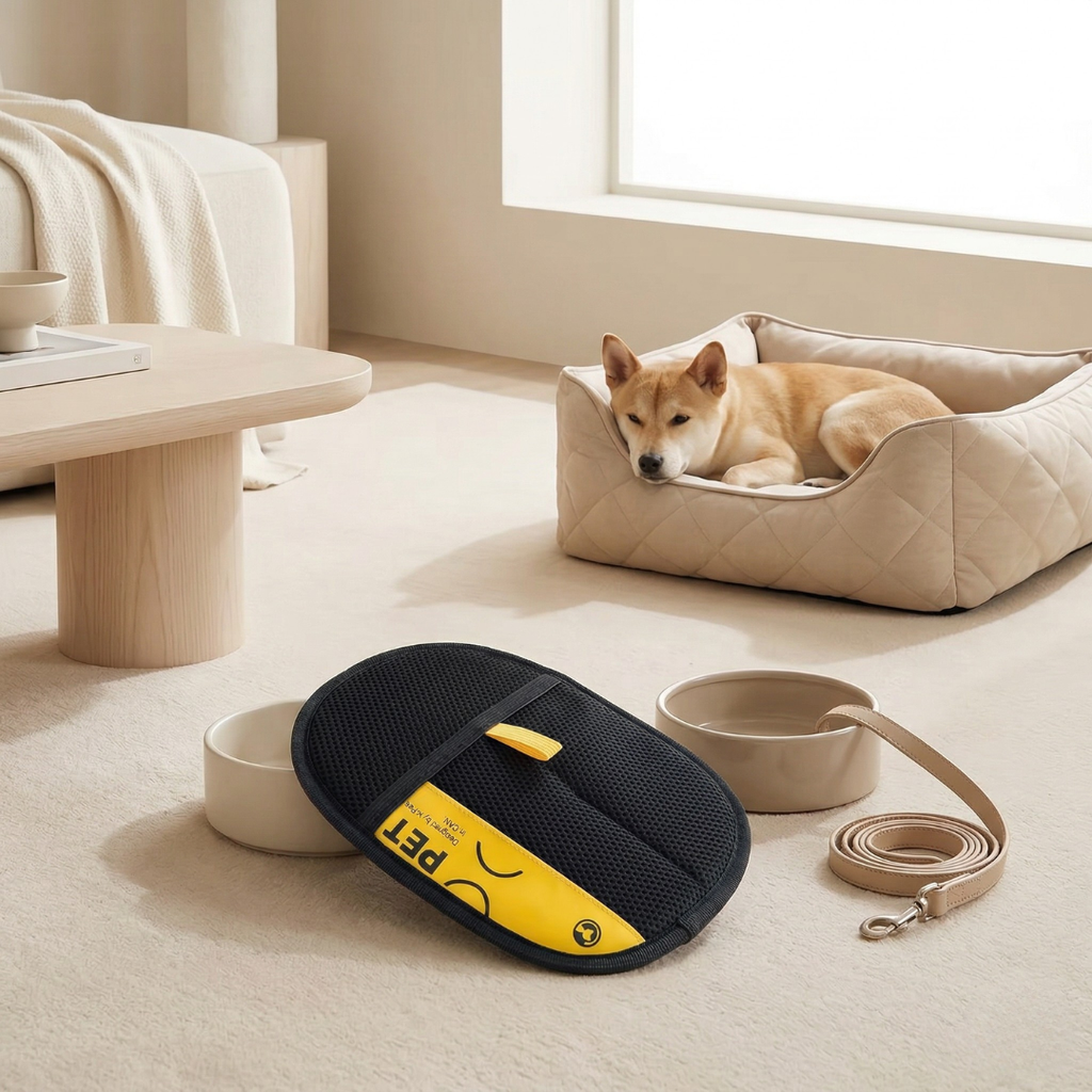 Grooming Glove For Pet Hair Removal And Fur Cleanup