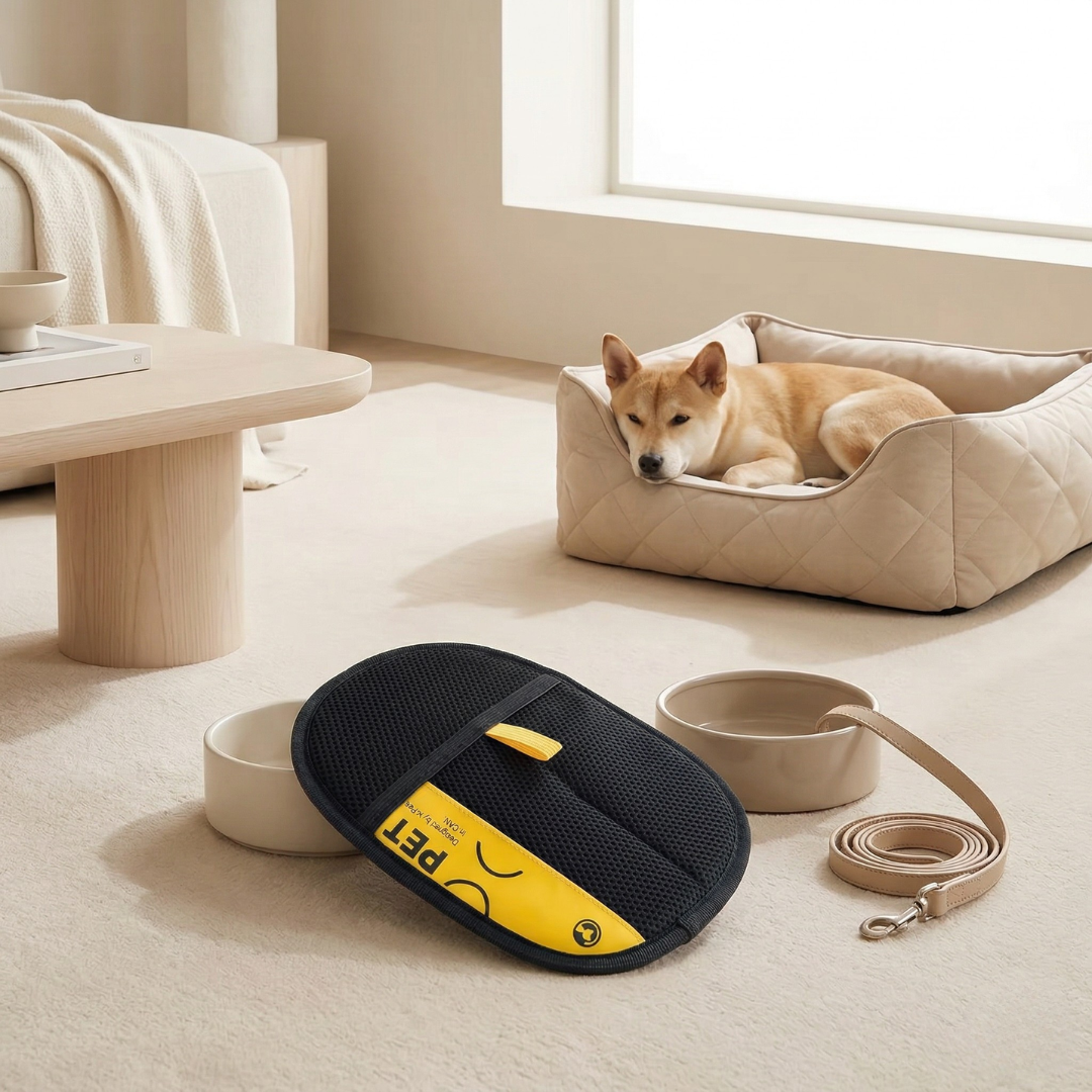 Grooming Glove For Pet Hair Removal And Fur Cleanup