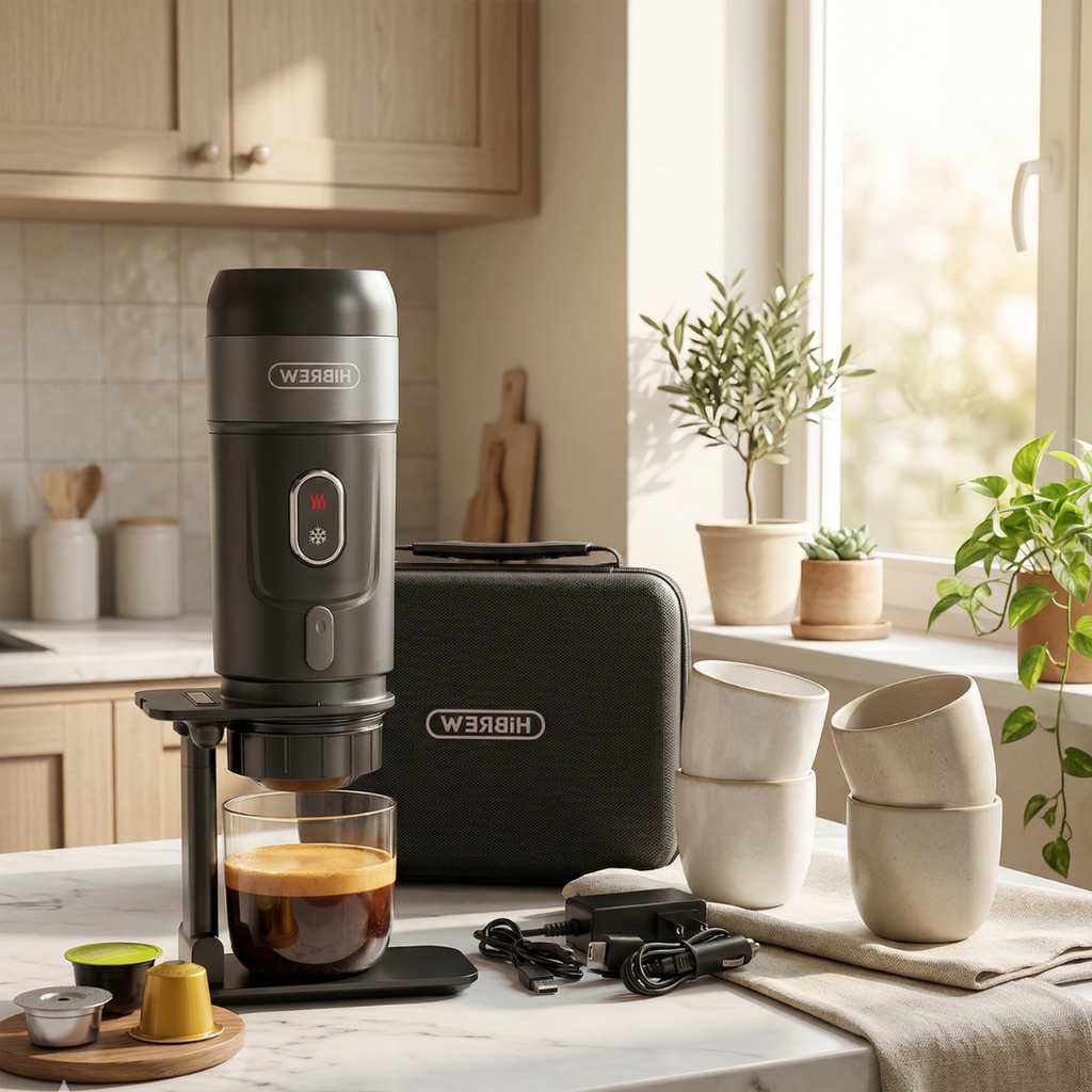 Macchina da caffè espresso compatta 12V per viaggi e uso portatile