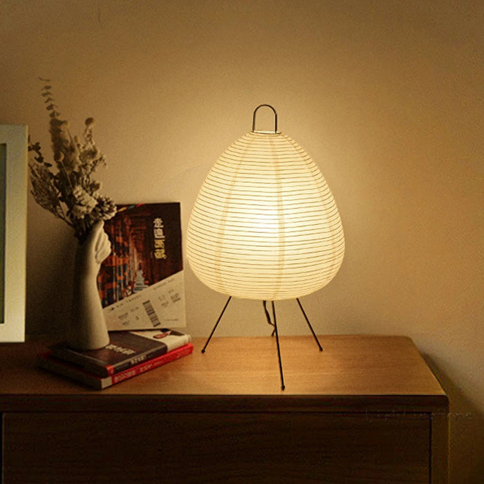 Japansk rispapirlampe LED bordlampe for rolige hjem