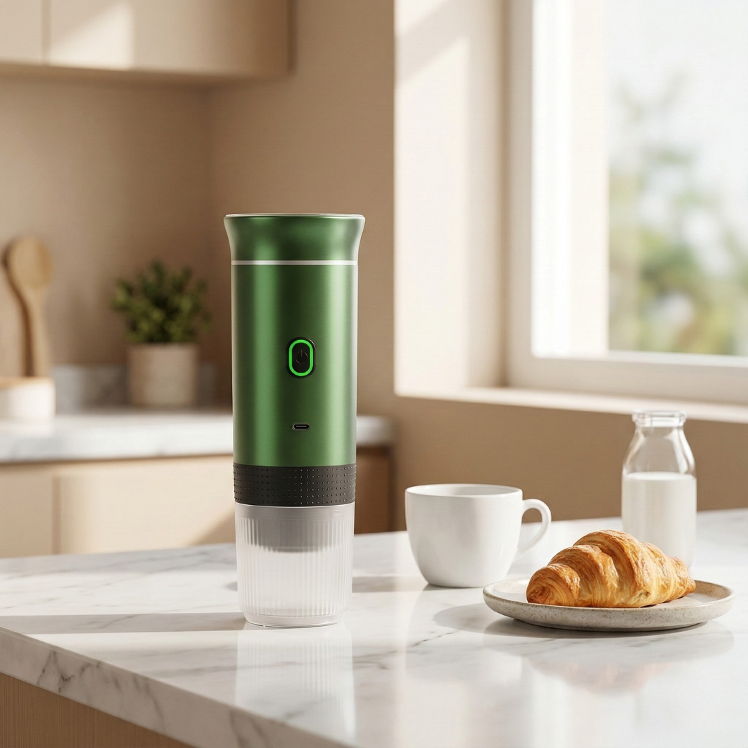 Kompaktní přenosný kávovar na espresso se třemi funkcemi pro domácí použití i cestování