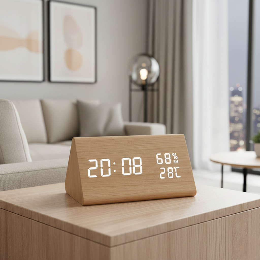 Alarm Clock With LED Display For Home Or Office Use