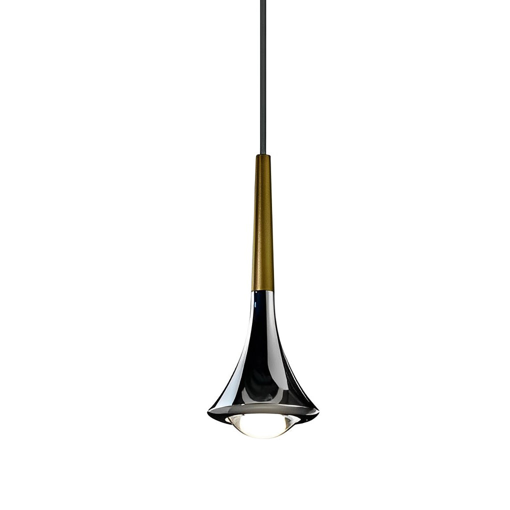 Lampada a sospensione nordica a goccia d'acqua in metallo con LED, 1 luce
