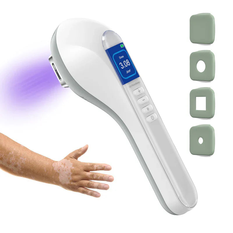 308nm UVB Phototherapy Light for Face, Neck & Limbs with 3 Interchangeable Lampshades