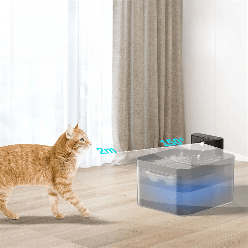 AquaPulse kattefontene med intelligent bevegelsessensor og vannfiltrering