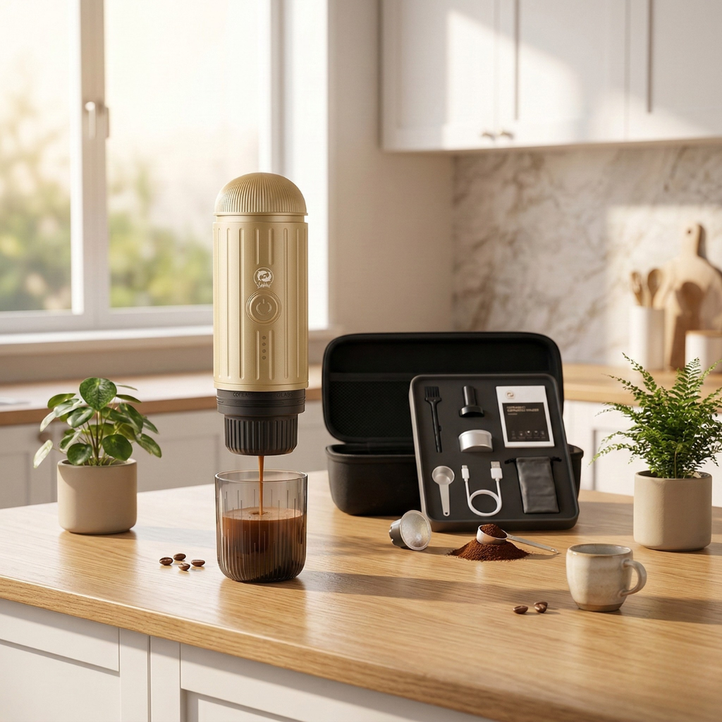 Portable Espresso Maker for Camping and Outdoor Trips