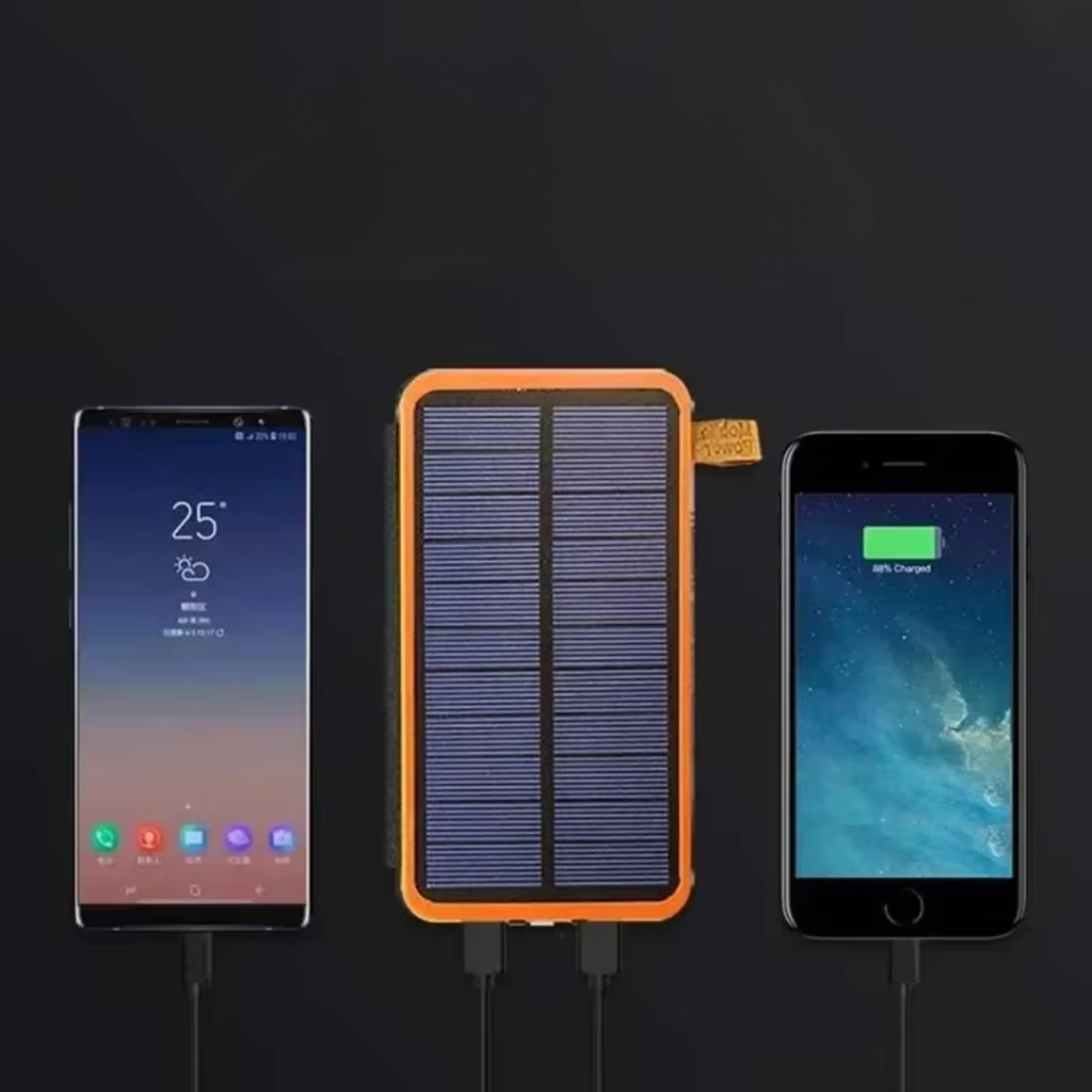 Caricatore Solare Portatile Pronto per Esterni con Torcia Integrata