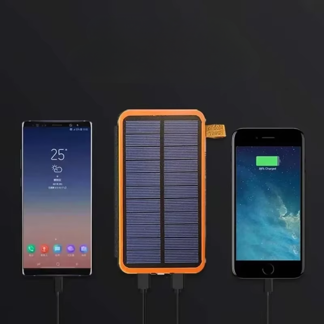 Caricatore Solare Portatile Pronto per Esterni con Torcia Integrata