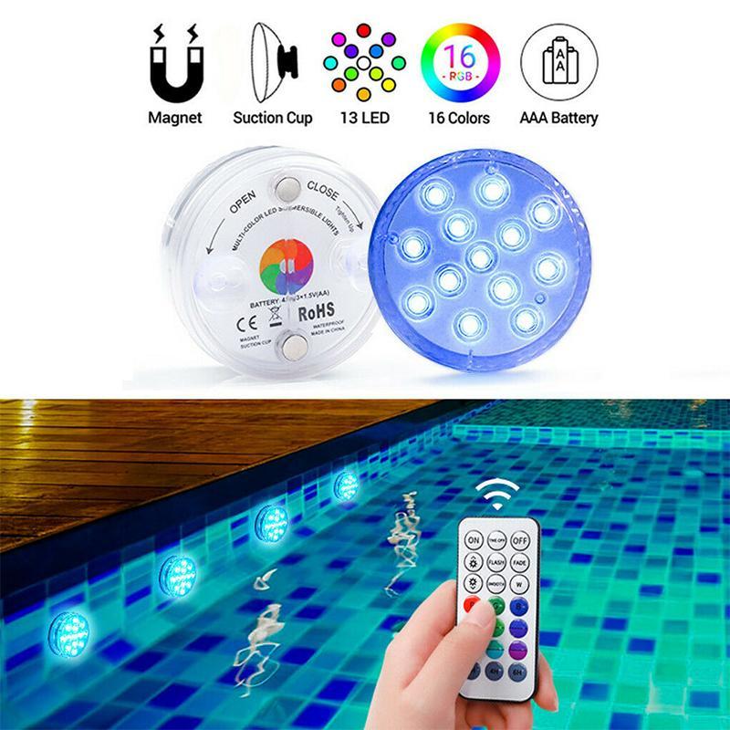 אור LED עם שלט רחוק, עמיד למים, עם יניקת מגנט