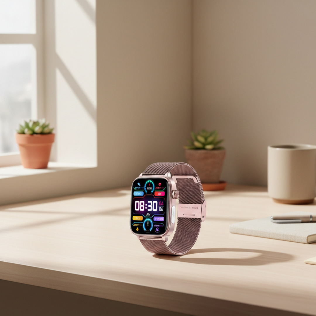 AMOLED-skærm smartwatch med Bluetooth-opkald vandtæt til daglig brug