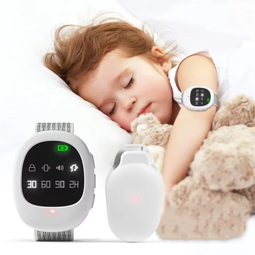 Børneurinlækagealarm med vibrationssensor til natlig træning