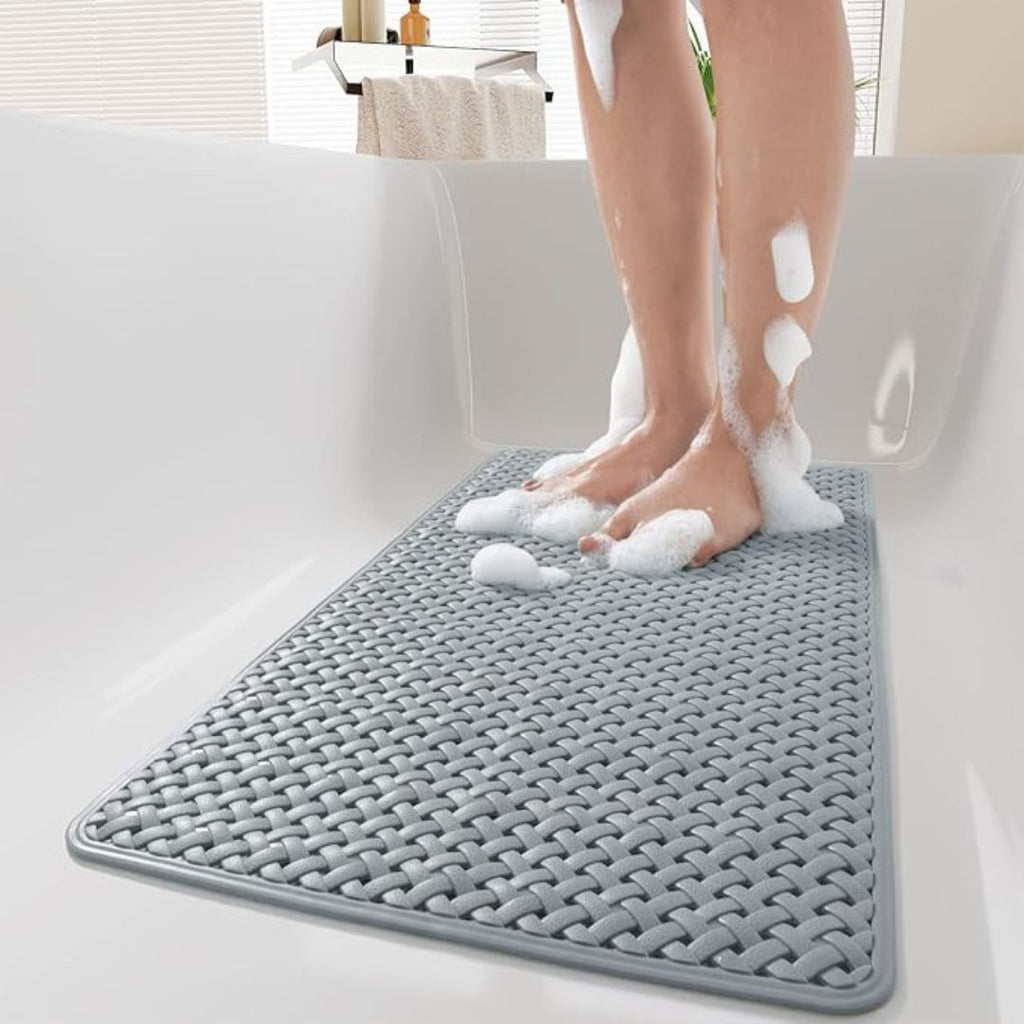GripSafe Non-Slip Tub Mat With Suction Cups Quick Drying
