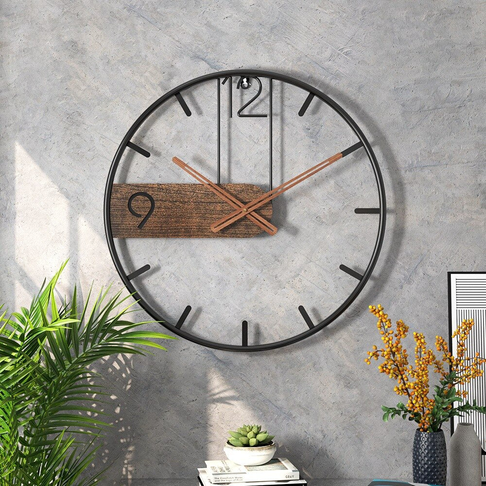 Walnut and Steel Wall Clock | Orntli