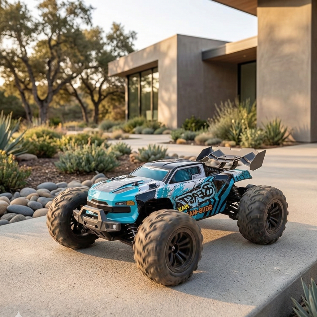 شاحنة دفع رباعي 4WD عن بُعد بدون فرشاة بمقياس 1:16 للطرق الوعرة