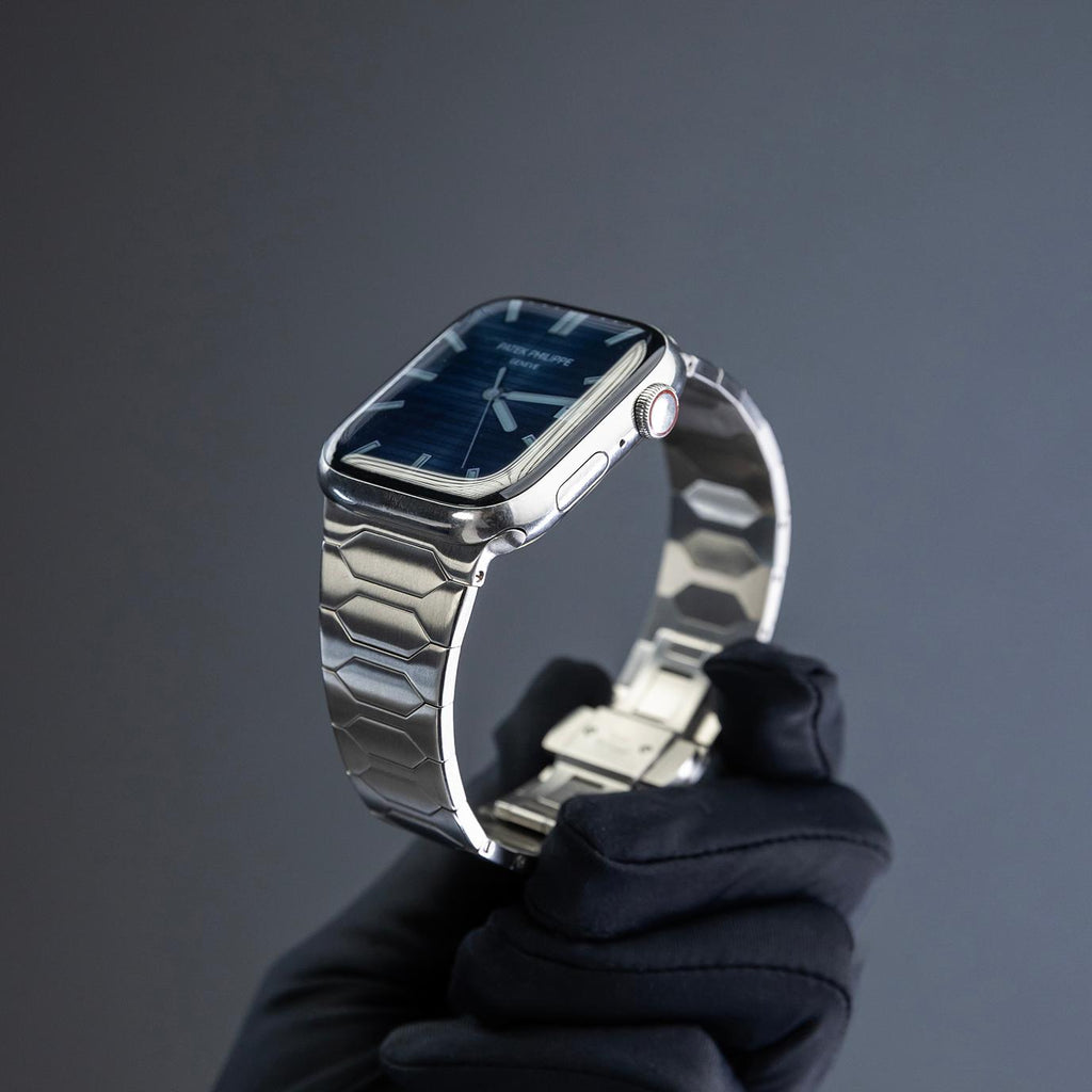 Apple Watch metalrem med diskret luksusstil til formelle lejligheder