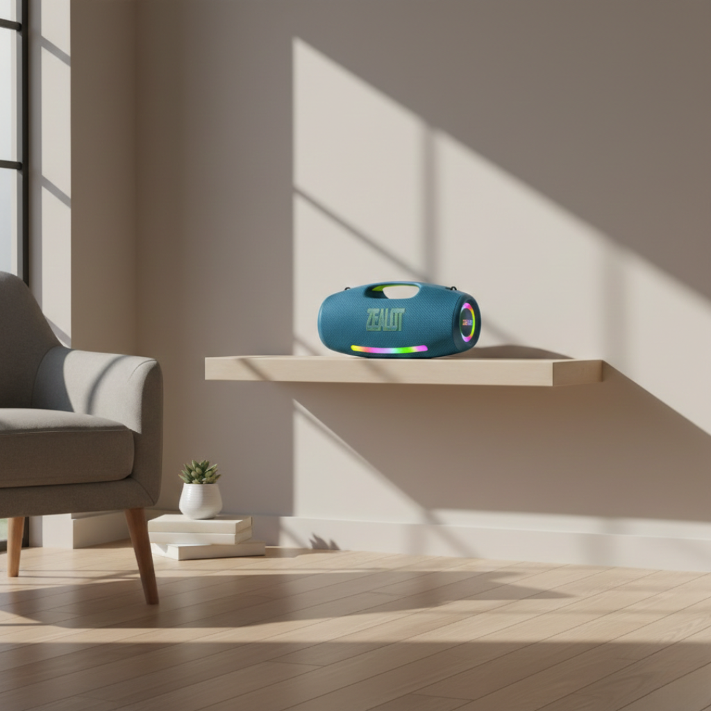 Portable Bluetooth Speaker With RGB Lights For Outdoors