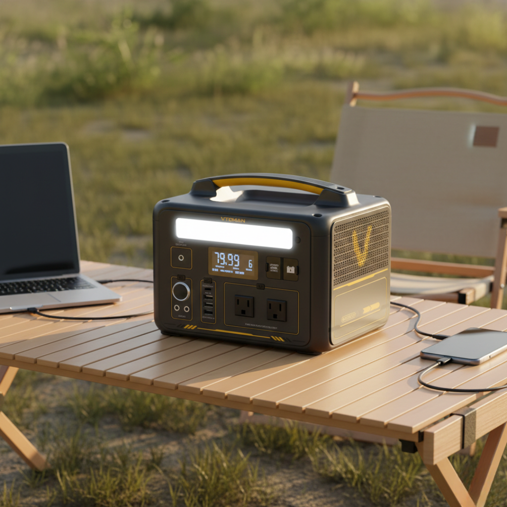 Compact Portable Solar Generator System For Backup Power