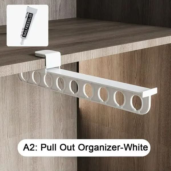 SwiftGlide Pull-Out Rack for Wardrobe Organizers Space-Saving Effortless Organization