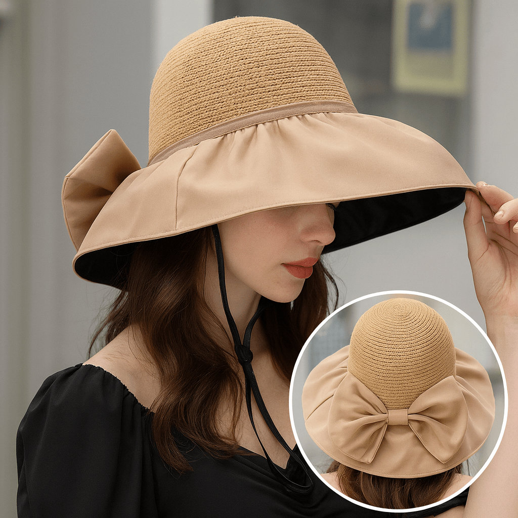 Seabreeze Chic Wide Brim Sun Hat With UV Protection For Beach Lovers