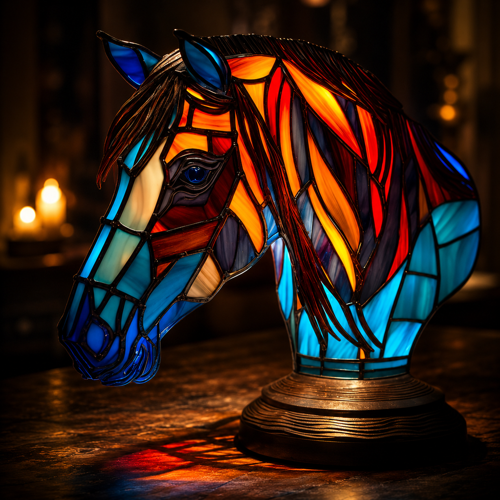 Table Lamp With Glass Inspired Animal Design For Warm Ambience