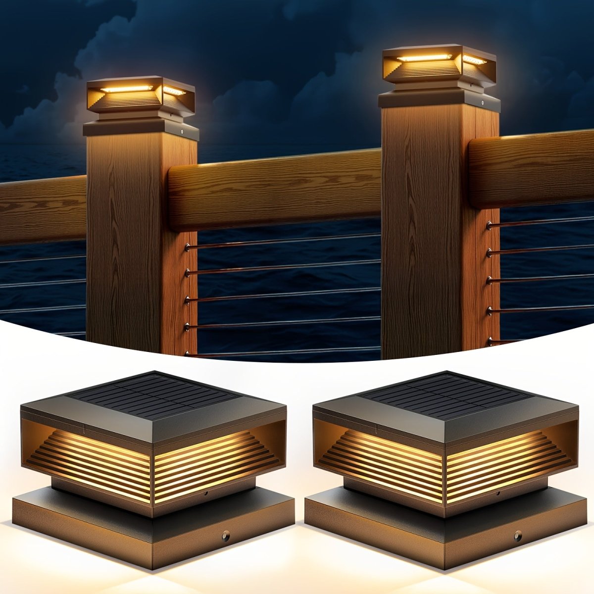 SHINEFLOW Solar Post Lights For Patios And Decks And Garden Paths