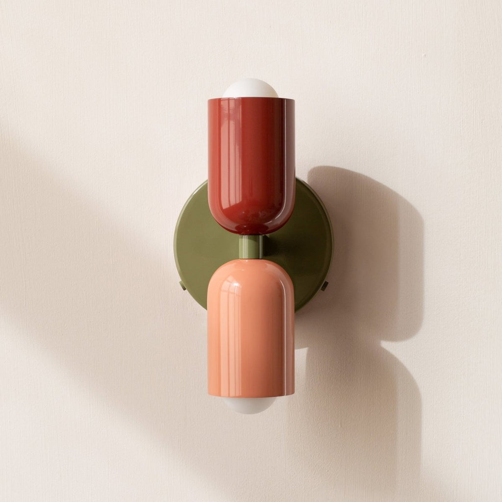 Two-Head LED Wall Sconce With Modern Minimalist Cylinder Design