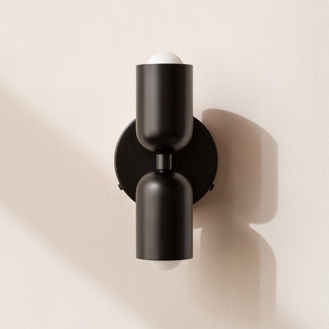 Two-Head LED Wall Sconce With Modern Minimalist Cylinder Design