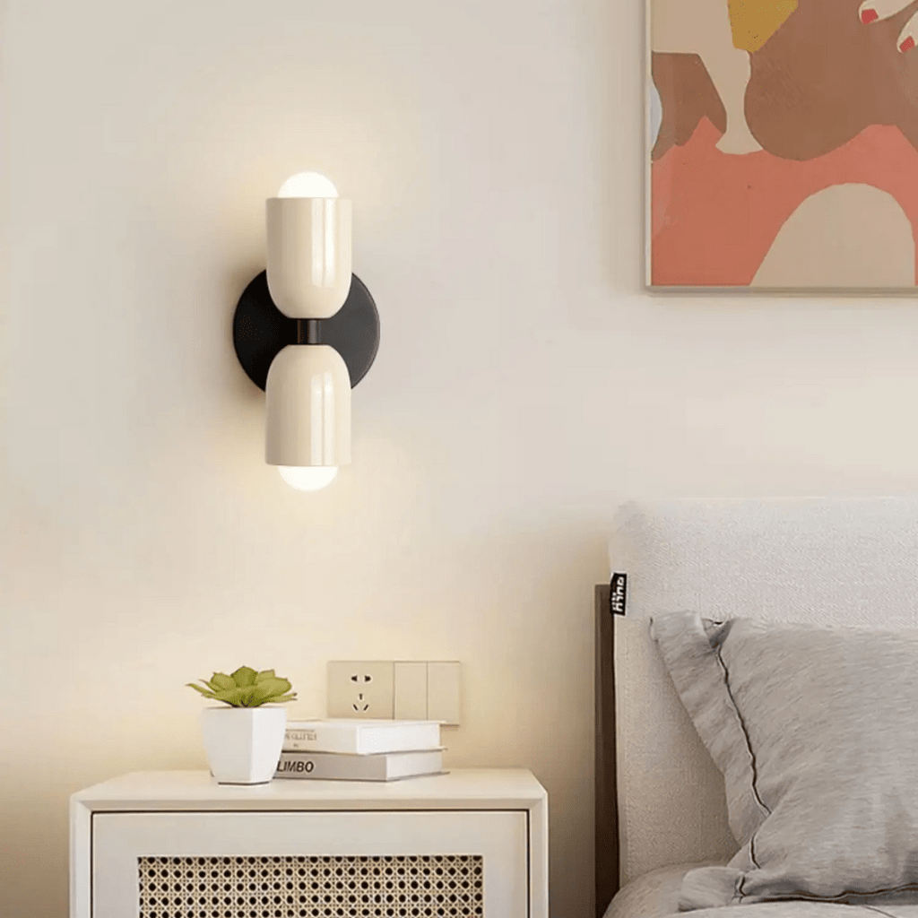 Two-Head LED Wall Sconce With Modern Minimalist Cylinder Design