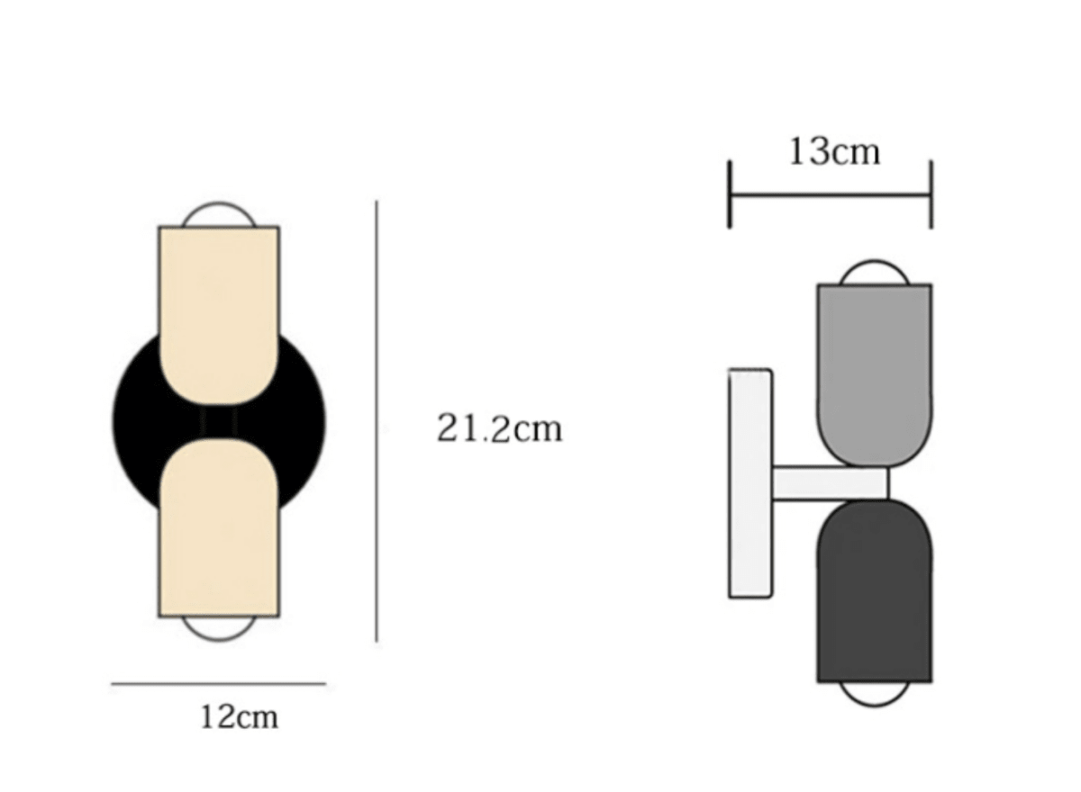 Two-Head LED Wall Sconce With Modern Minimalist Cylinder Design