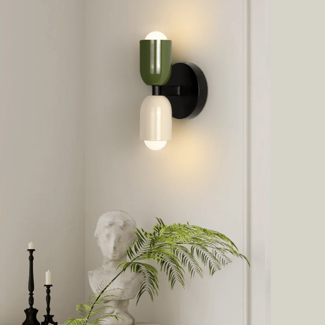 Two-Head LED Wall Sconce With Modern Minimalist Cylinder Design