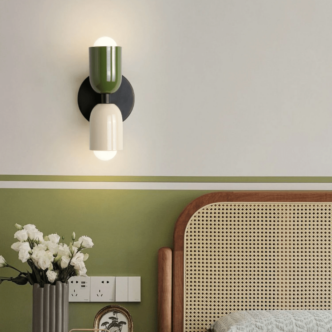 Two-Head LED Wall Sconce With Modern Minimalist Cylinder Design