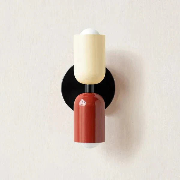 Two Light LED Wall Fixture With Cylindrical Metal Design