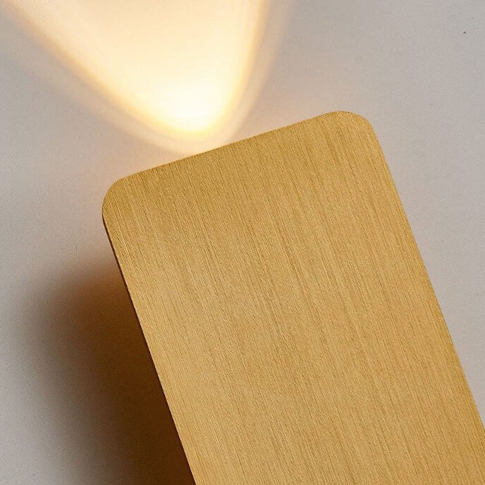 Zweilicht Minimalistische LED-Wandleuchte mit rechteckigem Glaspaneel