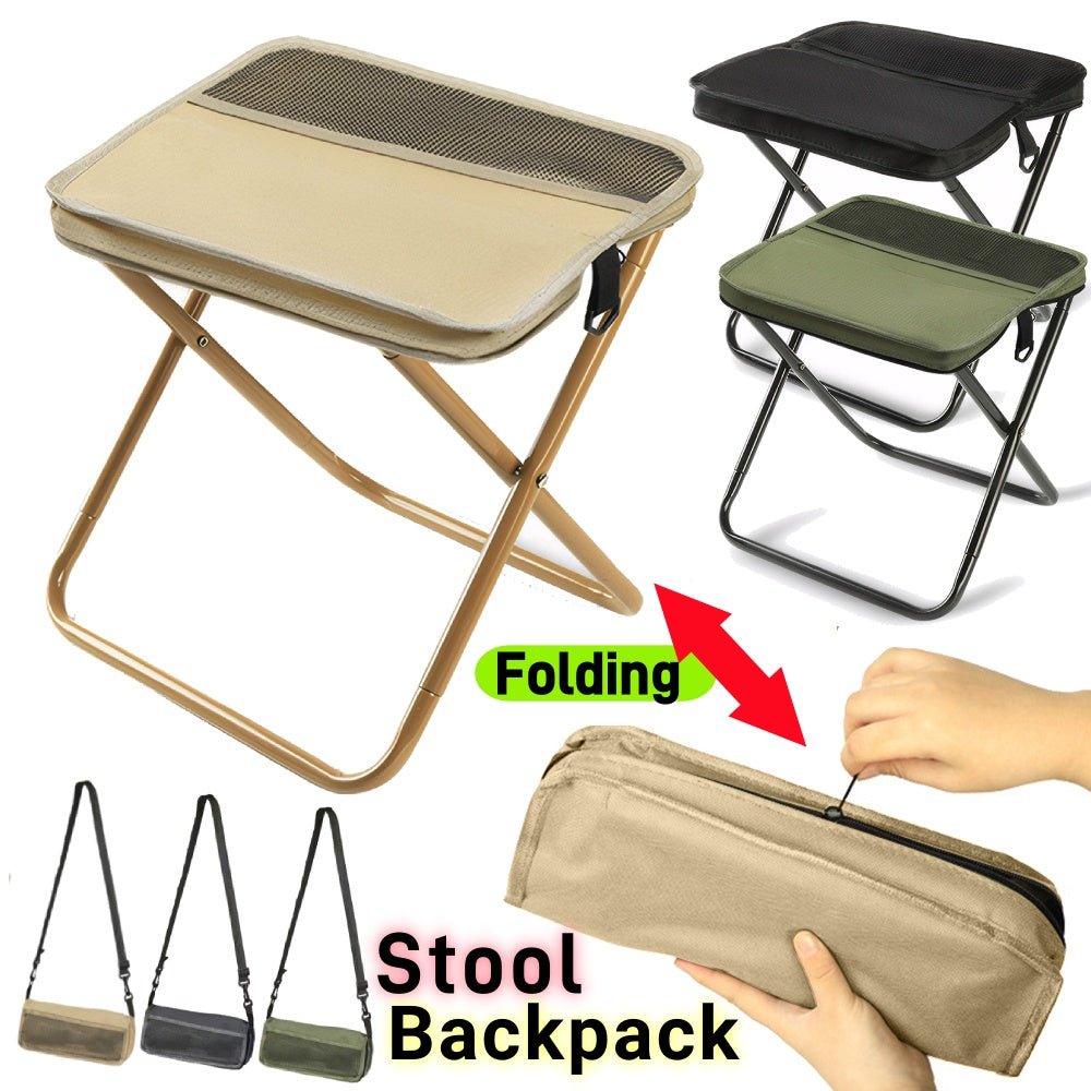 2-In-1 Chair Bag Lightweight Foldaway Backpack With Integrated Seat