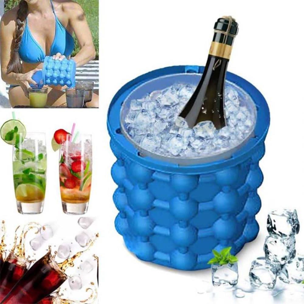 ChillCube 2-In-1 Compact Silicone Ice Tray and Cooler for Small Freezers