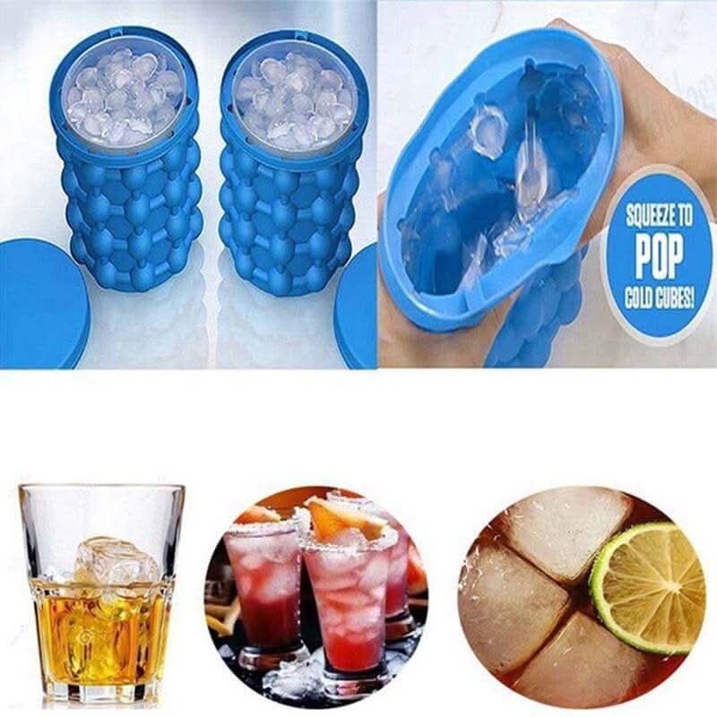 ChillCube 2-In-1 Compact Silicone Ice Tray and Cooler for Small Freezers