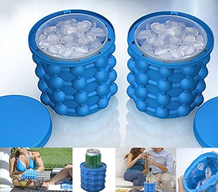 ChillCube 2-In-1 Compact Silicone Ice Tray and Cooler for Small Freezers