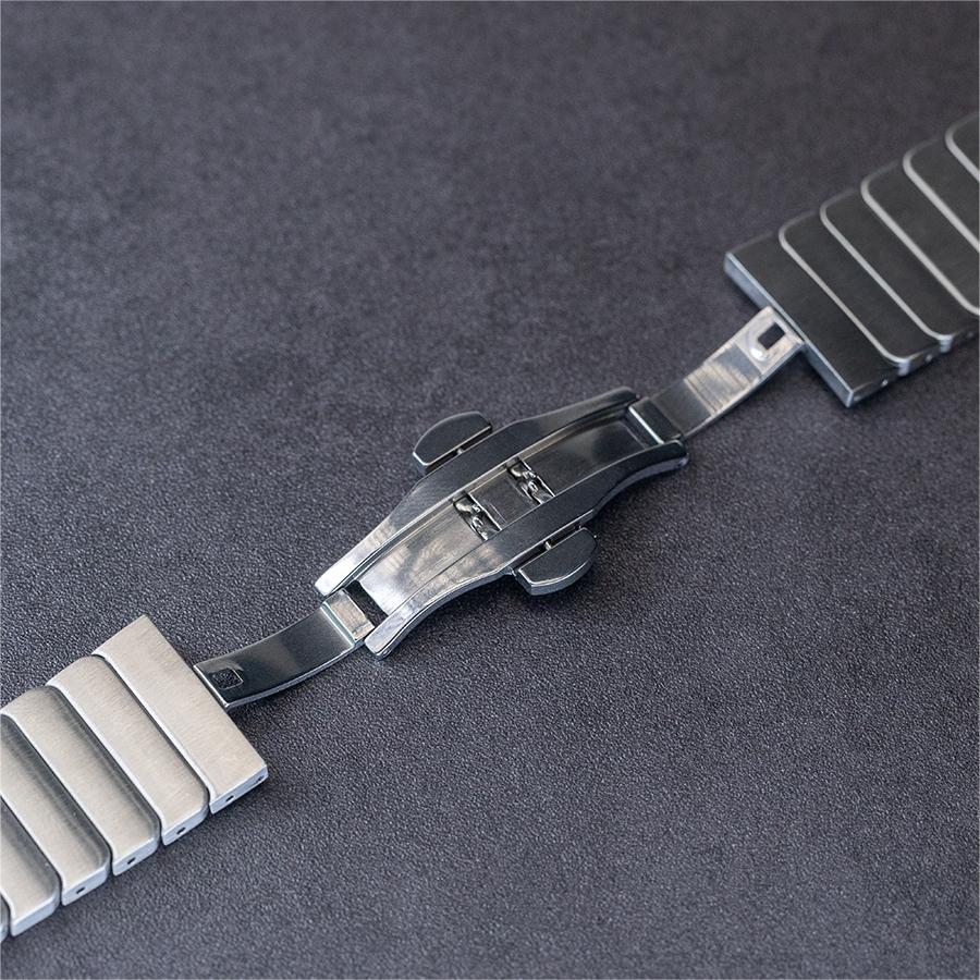Men's Apple Watch Stainless Steel Band With Butterfly Clasp