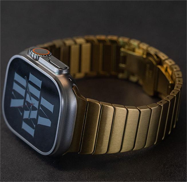 Men's Apple Watch Stainless Steel Band With Butterfly Clasp