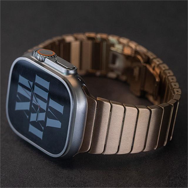 Men's Apple Watch Stainless Steel Band With Butterfly Clasp