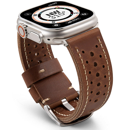 سوار جلد لساعة Apple Watch بمظهر سباقات عتيق | compagnien