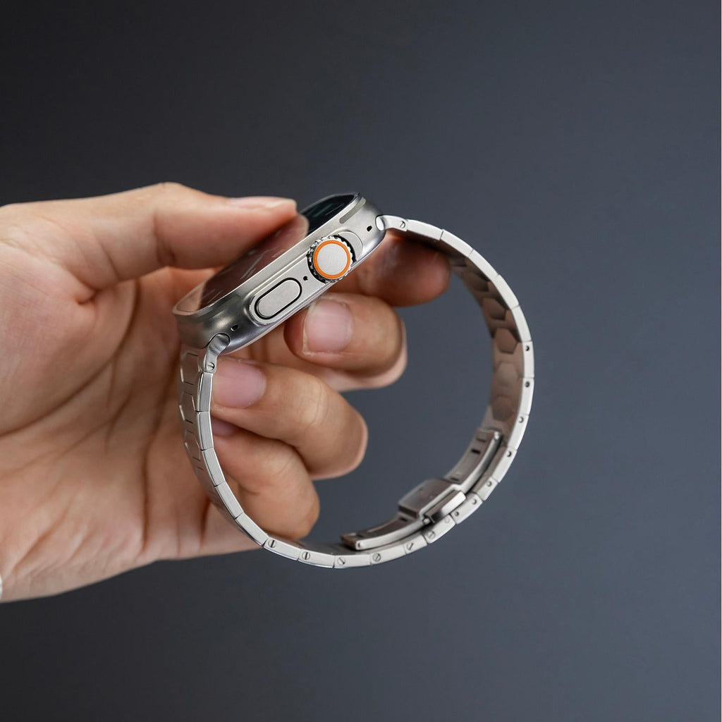 Apple Watch metalrem med diskret luksusstil til formelle lejligheder