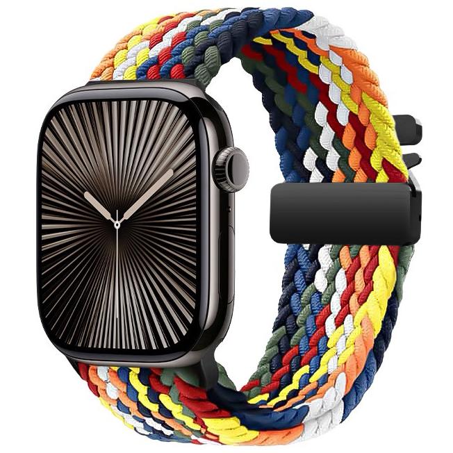 Nylon Braided Watch Band With Parachute Buckle For Apple Watch