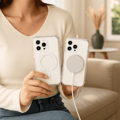 AeroShield Transparentes MagSafe Case für iPhone 11 bis 17 Klare Rückseite Nahtloses MagSafe