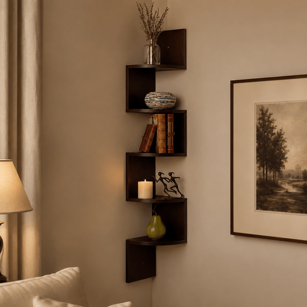 Floatiera Space Saving Corner Shelf For Wall Storage