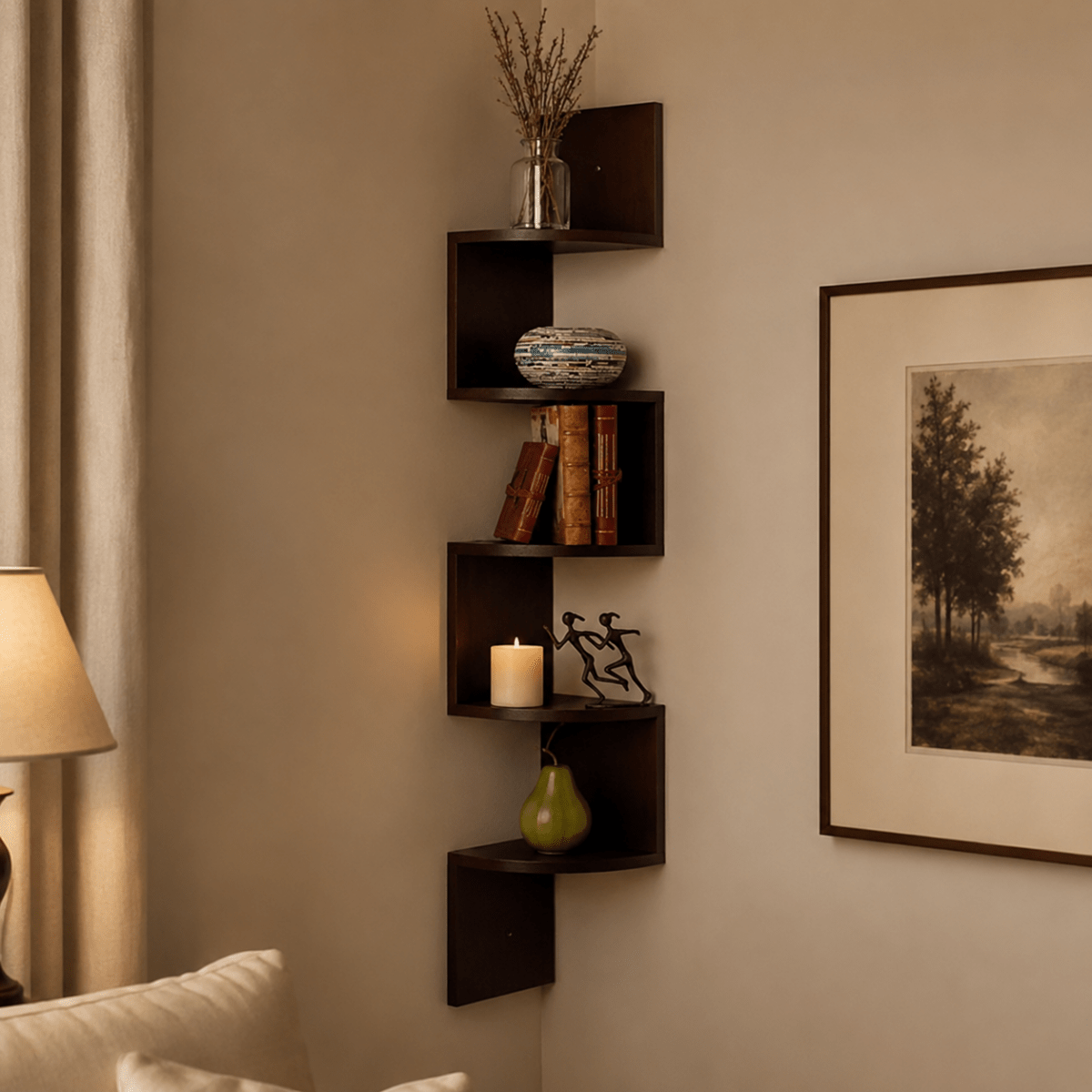 Floatiera Space Saving Corner Shelf For Wall Storage