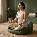 Compagnien Contoured Meditation Cushion With Memory Foam Core For Balanced Seating