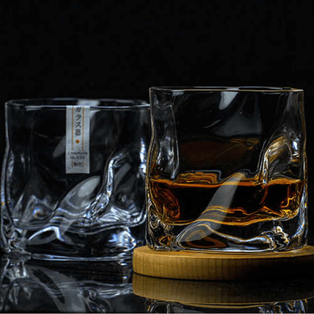 Japansk Edo Kiriko krøllet whiskyglas